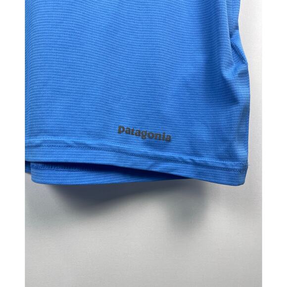 Patagonia Women’s Blue Short Sleeve Performance Running Shirt Size M - Picture 3 of 8